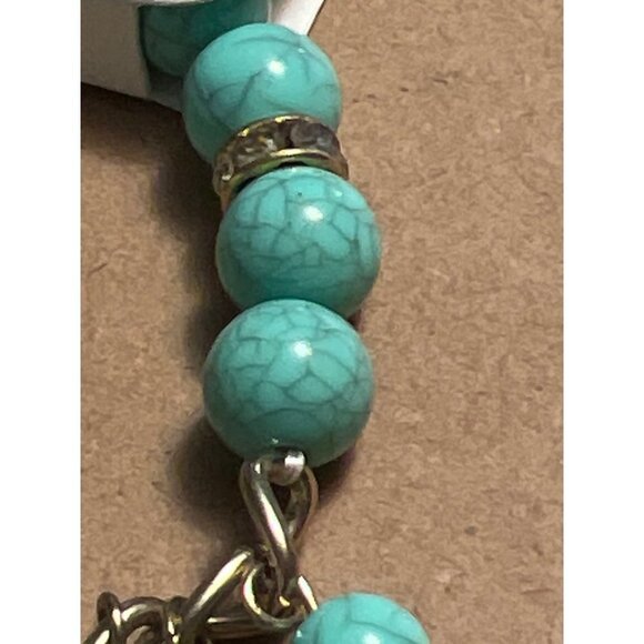 My Style Faux Turquoise Faith Bead Stretch Bracelet - Picture 4 of 6